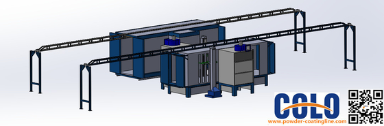 Industrial Powder Coating Plant / Powder Coating Line Layout, Program-Controlled
