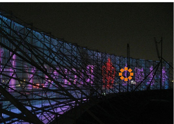 Η επίδειξη των μεγάλων οδηγήσεων ενοικίου διαφανών υπογράφει το μαλακό οδηγημένο πλήρες χρώμα οθόνης P12 κουρτινών